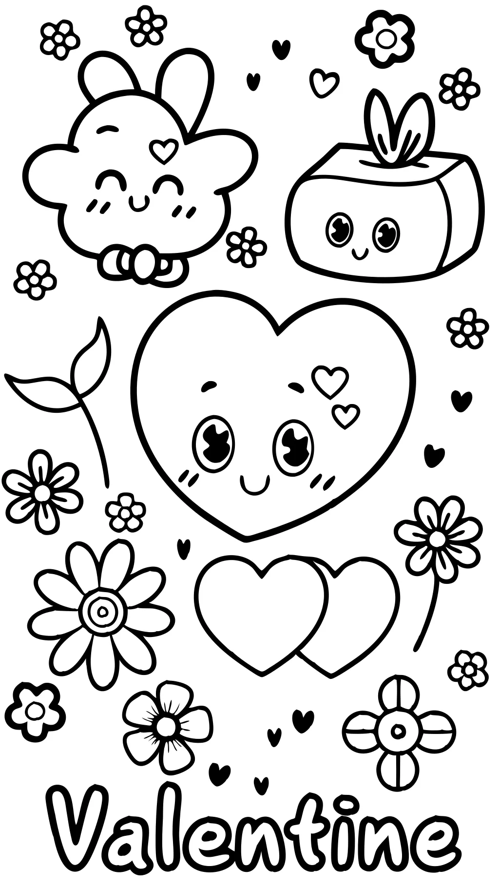 happy valentines coloring pages